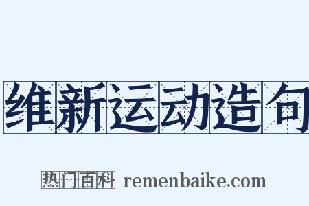 维新运动造句是什么意思的图片